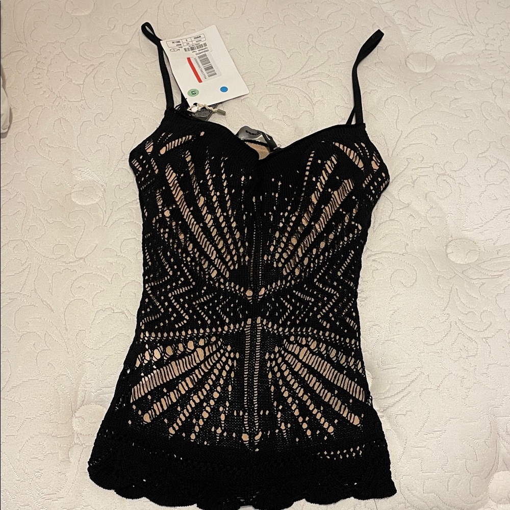 NWT DSQUARED2 crochet blouse with lining size Small
